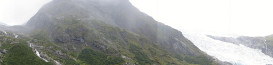 Panorama of Boyabreen Glacier 